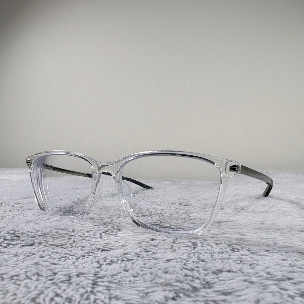Nike 7284 905‎ Clear Rectangular Eyeglass Frames Only Mens 54-16-145 Silver